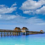 View from beach of Naples Pier